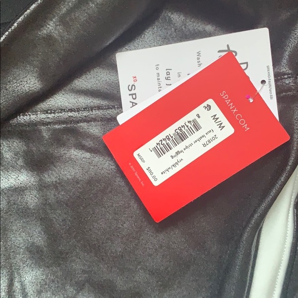 Faux leather stripe legging vryblk/white - Picture 3 of 3